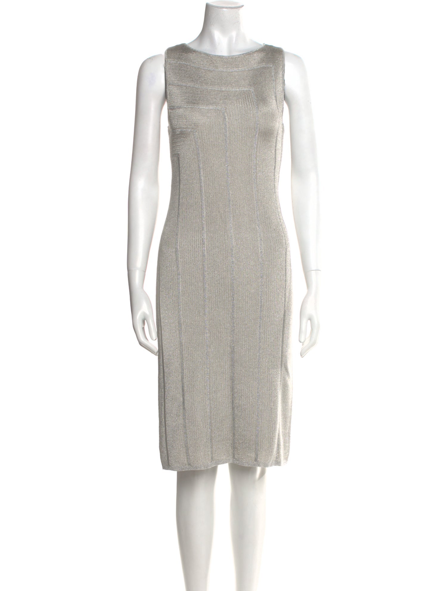 Ralph Lauren Black Label Bateau Neckline Knee-Length Dress