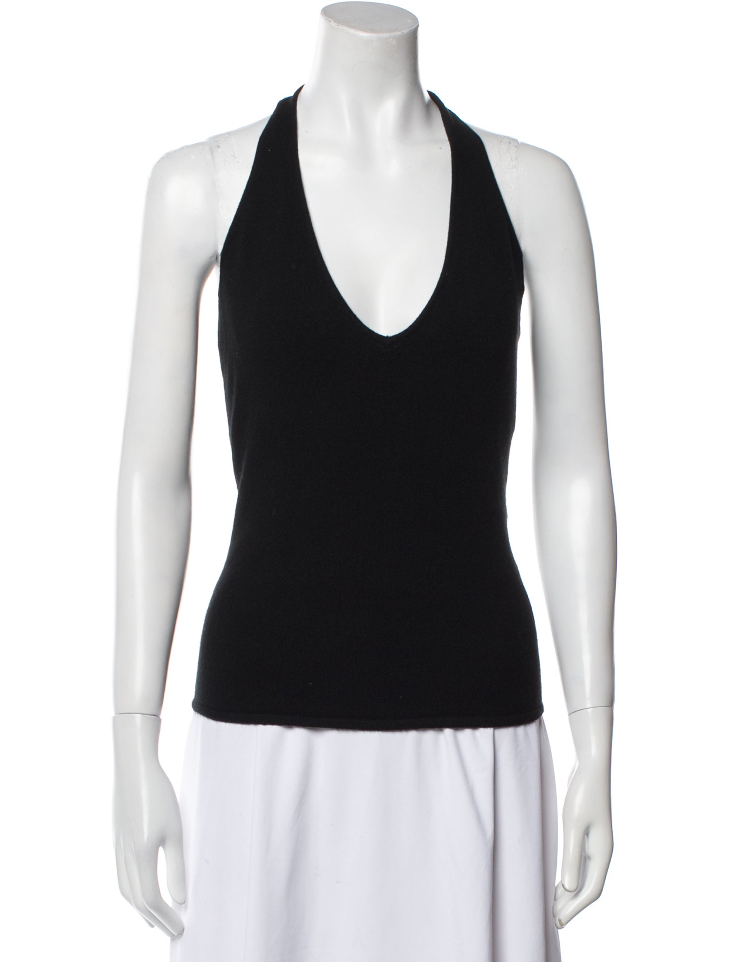 Ralph Lauren Black Label Cashmere Halterneck Top