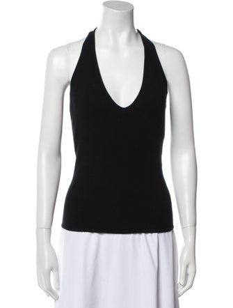 Ralph Lauren Black Label Cashmere Halterneck Top