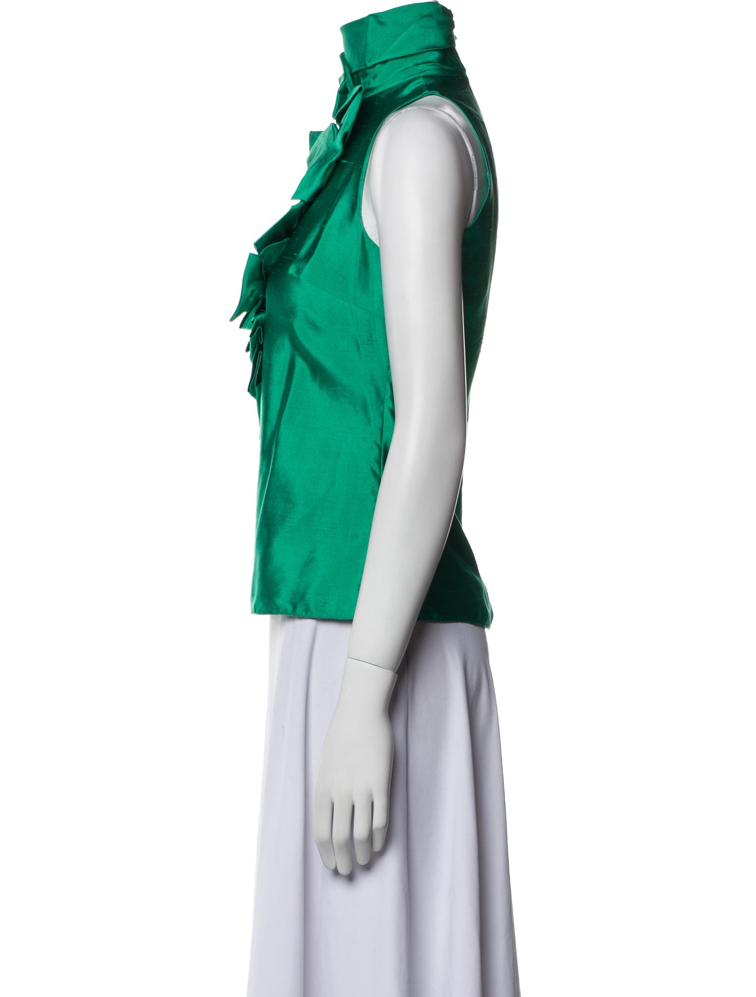 Ralph Lauren Black Label Silk Halterneck Crop Top