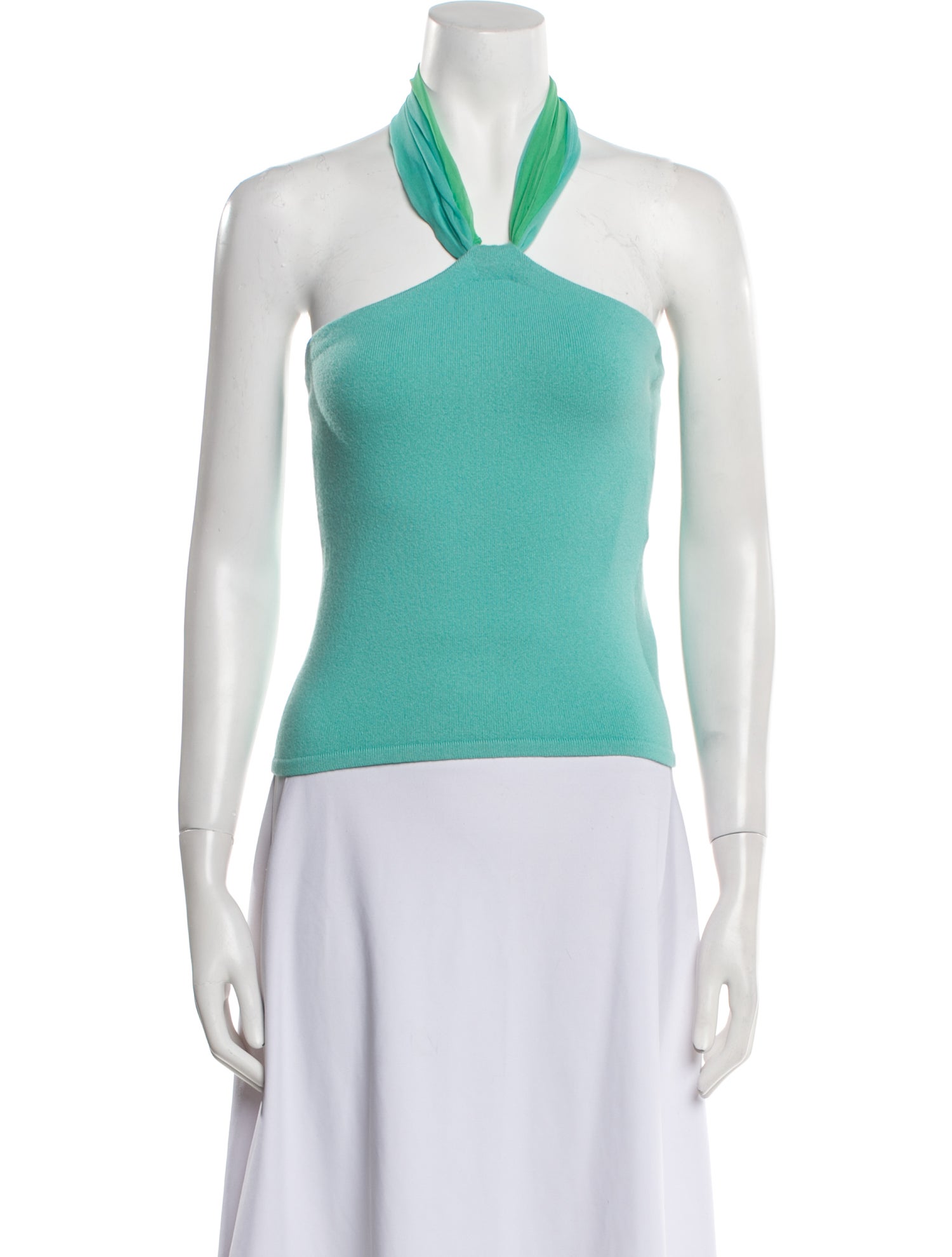 Ralph Lauren Black Label Cashmere Halterneck Crop Top