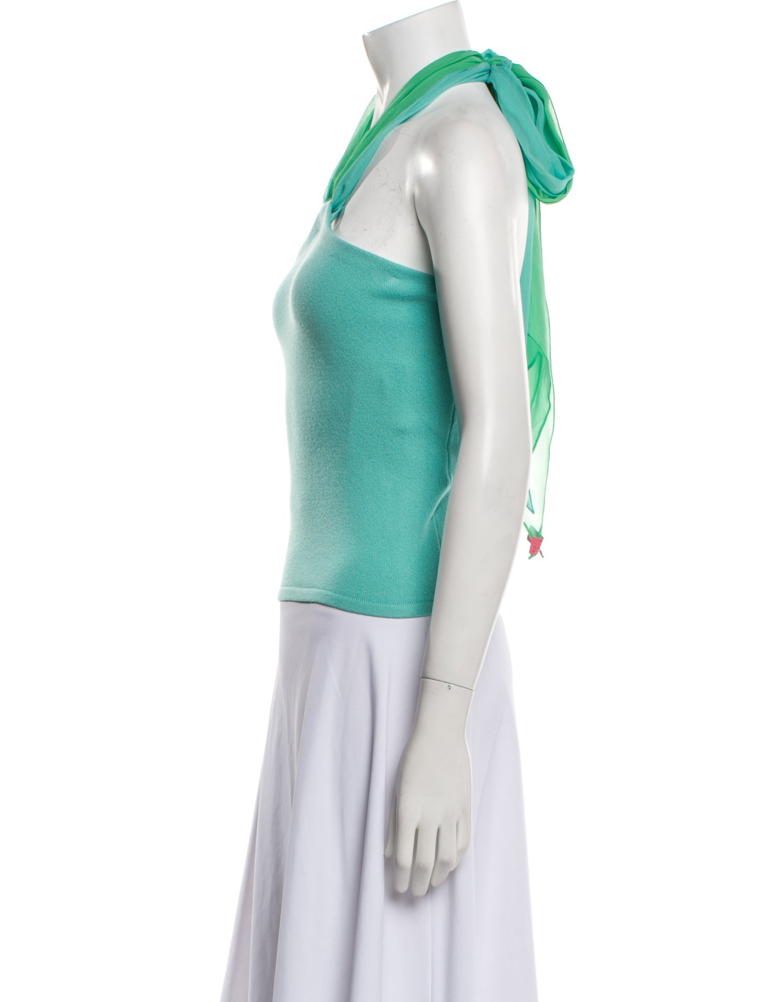 Ralph Lauren Black Label Cashmere Halterneck Crop Top