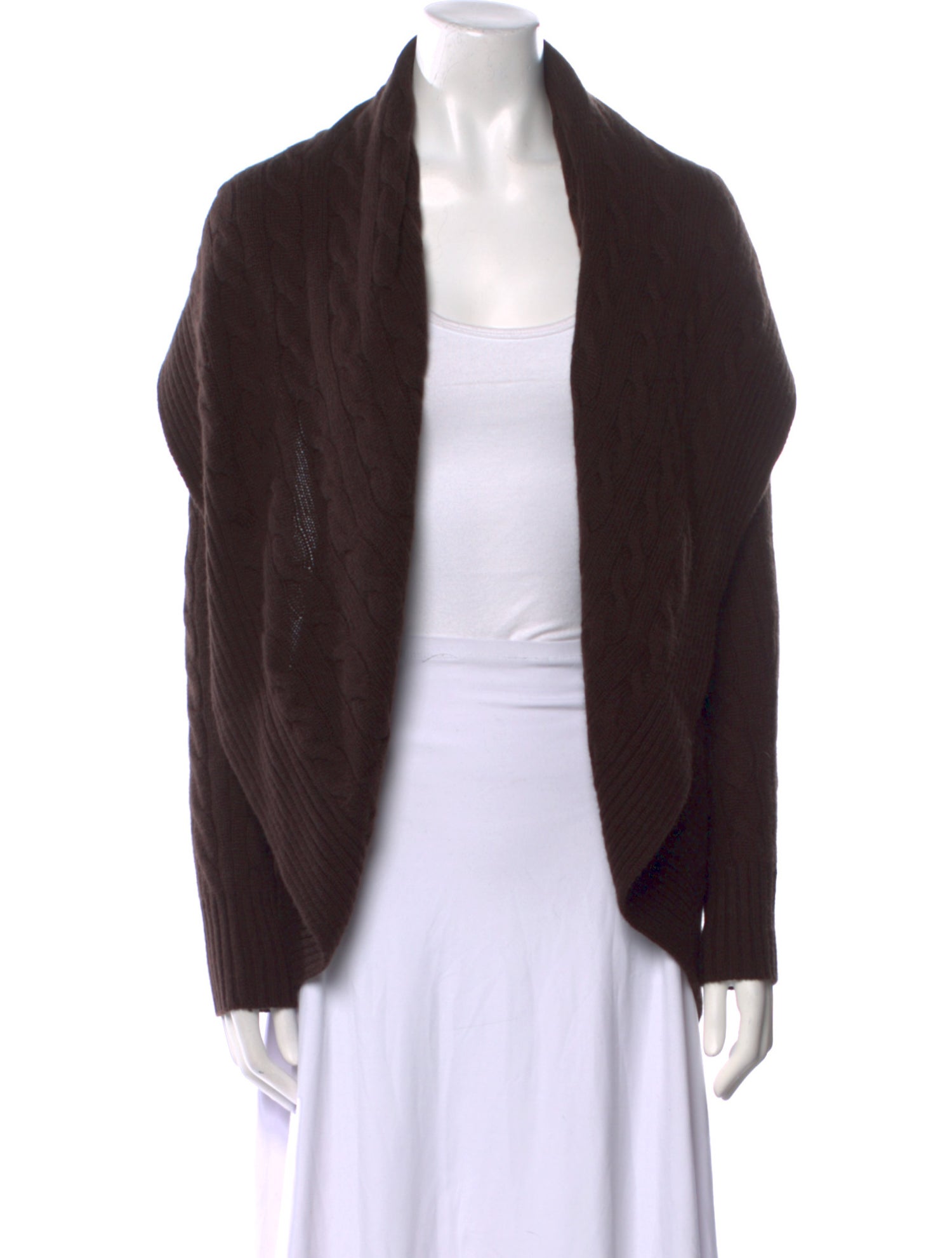 Ralph Lauren Black Label Cashmere Open Front Sweater