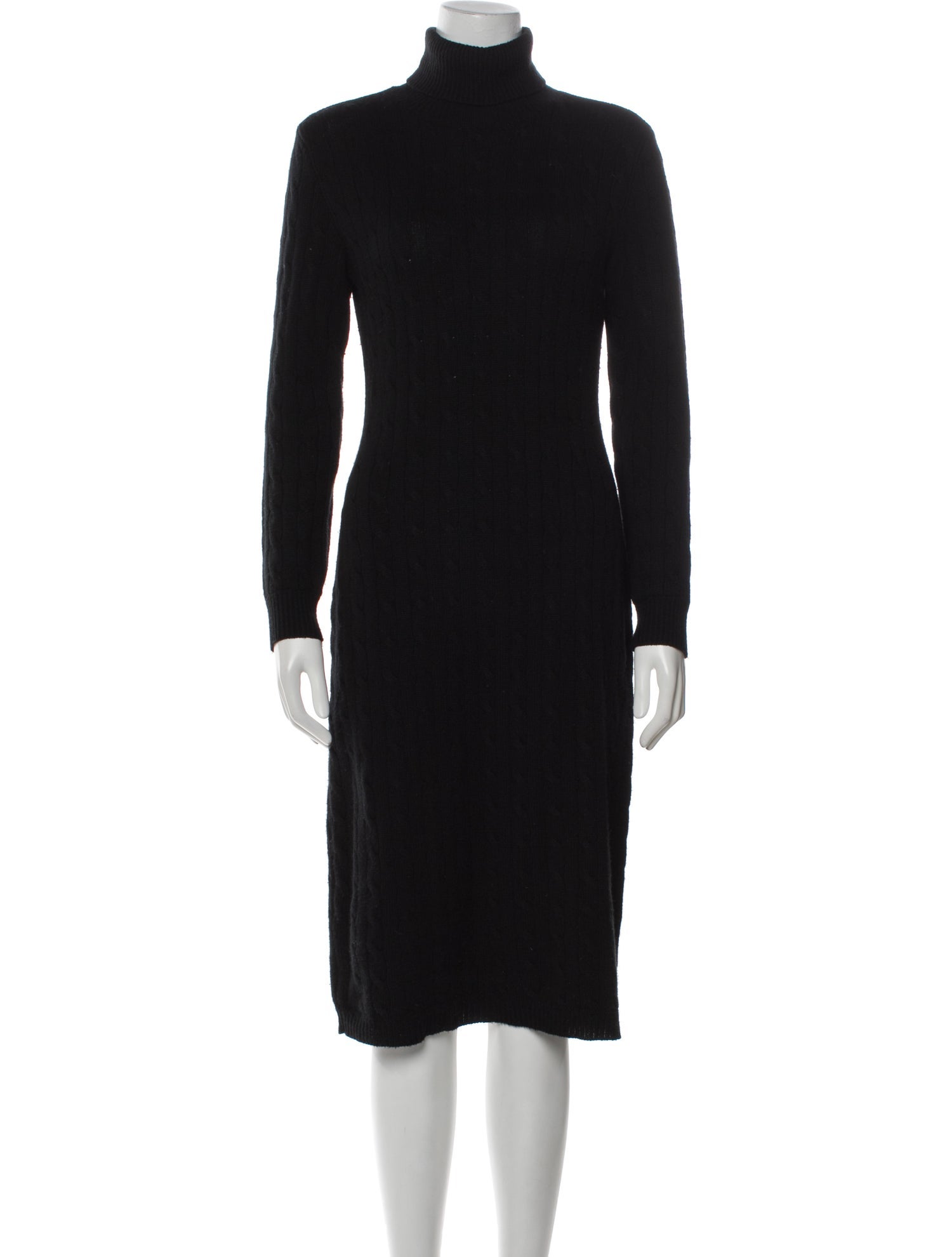 Ralph Lauren Black Label Cashmere Midi Length Dress