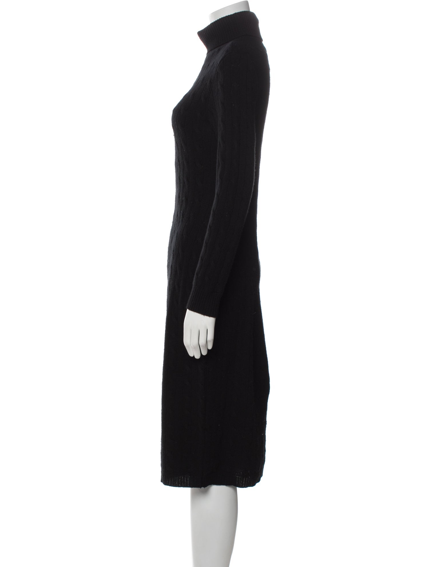 Ralph Lauren Black Label Cashmere Midi Length Dress