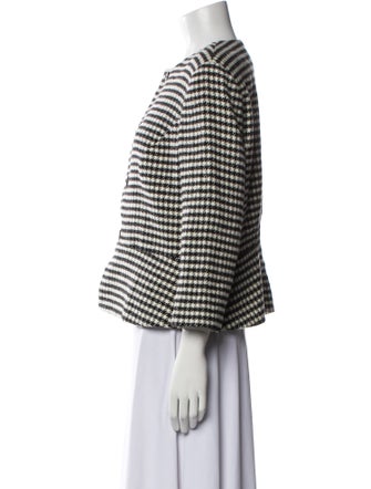 Ralph Lauren Black Label Wool Houndstooth Print Evening Jacket