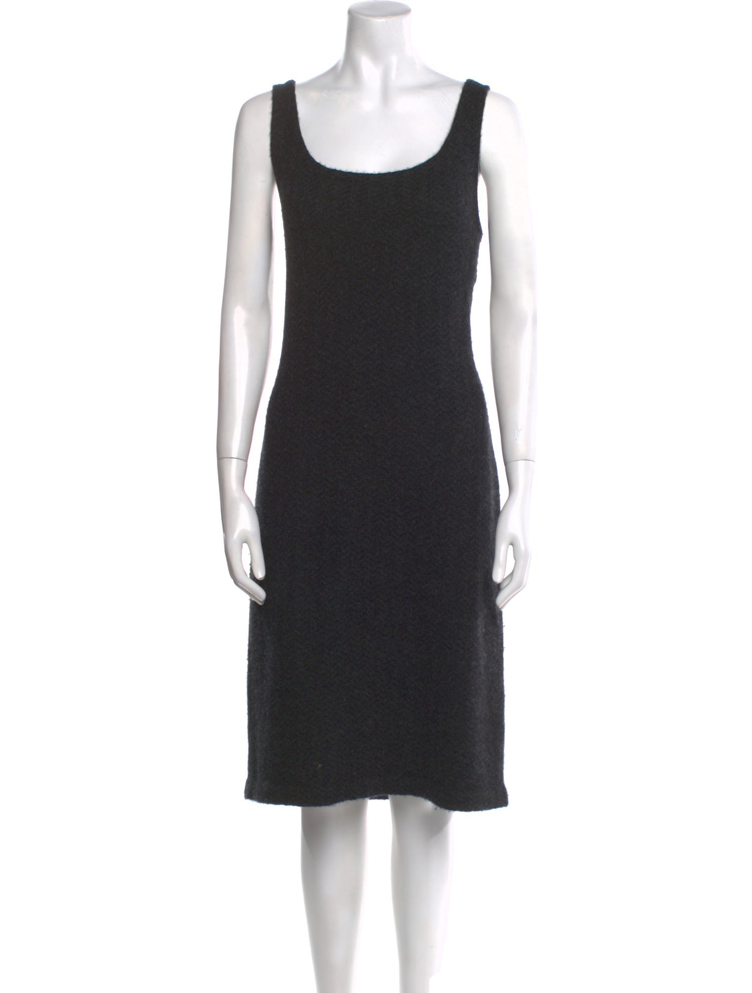 Ralph Lauren Black Label Scoop Neck Midi Length Dress