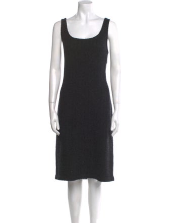 Ralph Lauren Black Label Scoop Neck Midi Length Dress