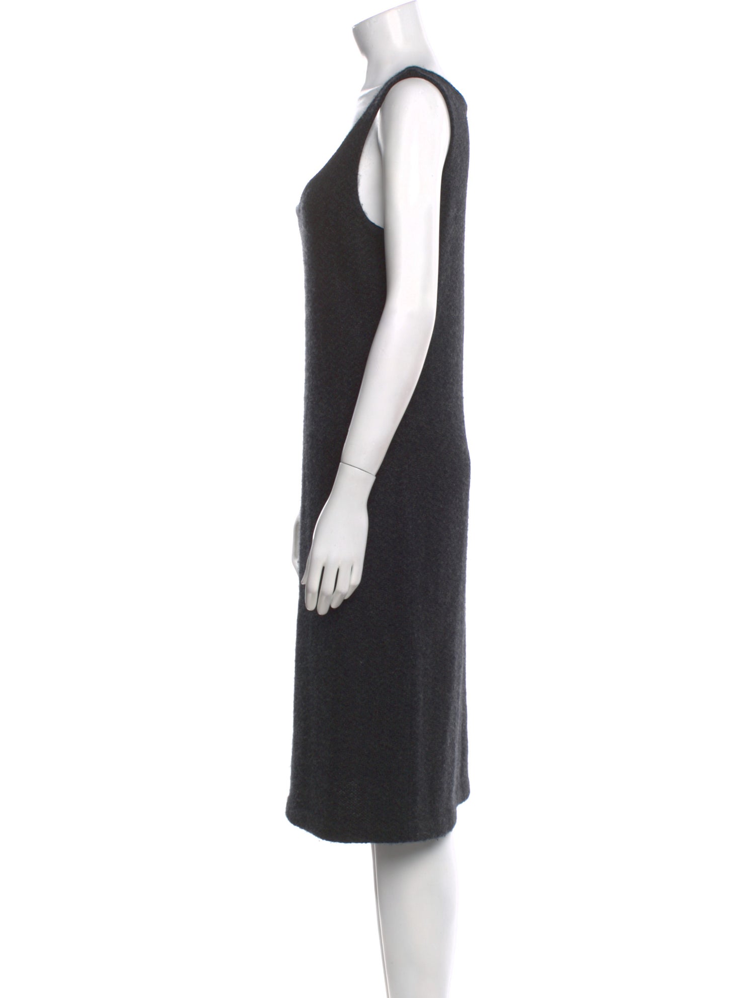 Ralph Lauren Black Label Scoop Neck Midi Length Dress