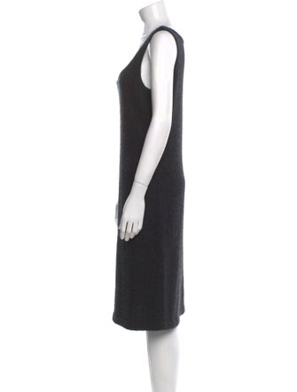 Ralph Lauren Black Label Scoop Neck Midi Length Dress