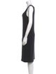 Ralph Lauren Black Label Scoop Neck Midi Length Dress