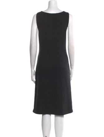 Ralph Lauren Black Label Scoop Neck Midi Length Dress
