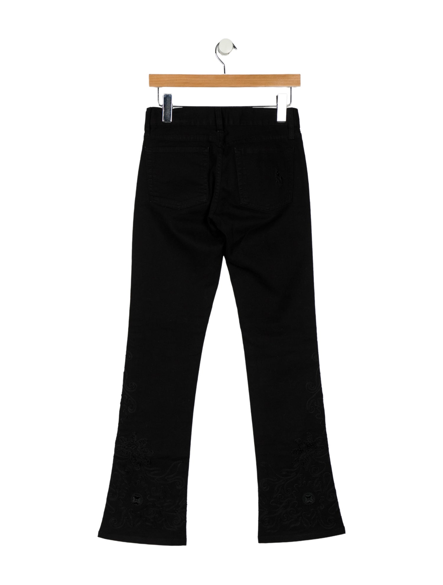 Ralph Lauren Black Label Mid-Rise Wide Leg Jeans