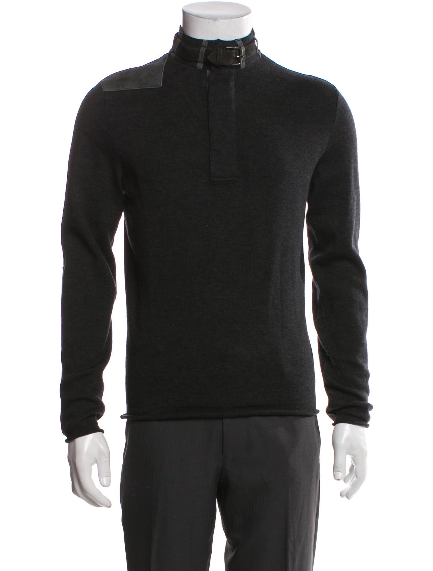 Ralph Lauren Black Label Mock Neck Long Sleeve Sweatshirt