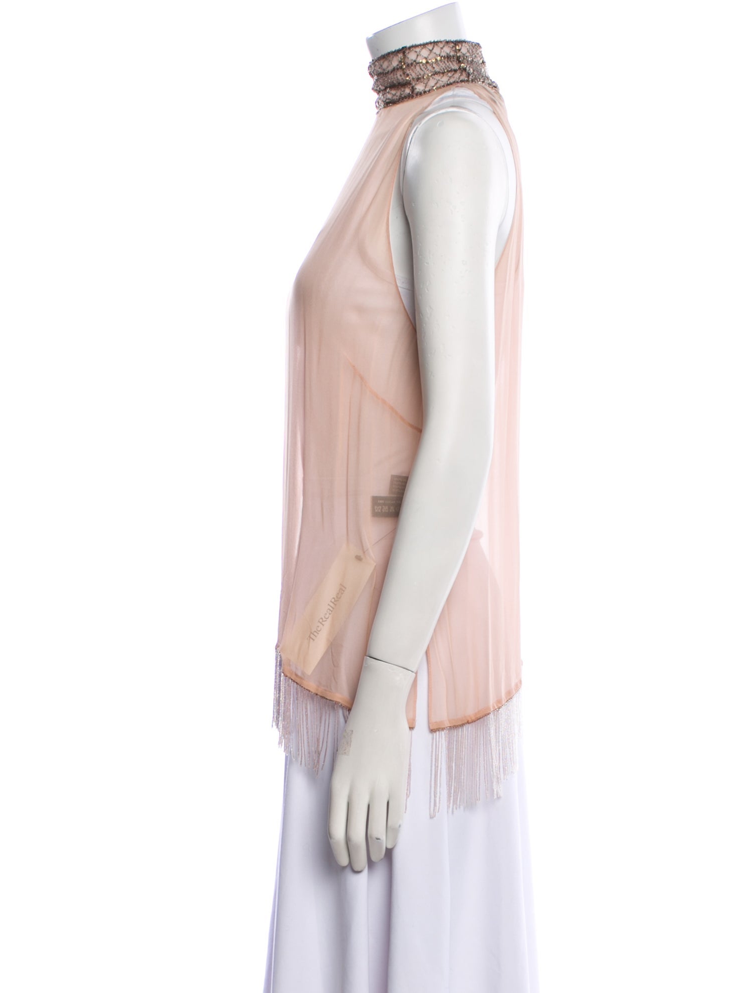 Ralph Lauren Black Label Silk Mock Neck Blouse