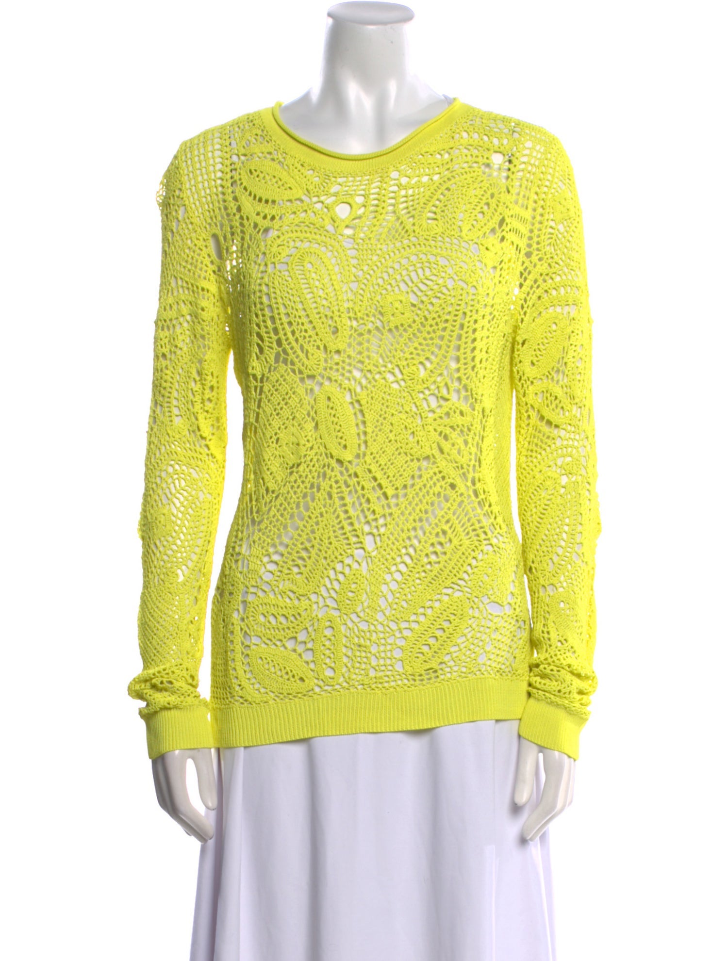 Ralph Lauren Black Label Lace Crew Neck Sweater