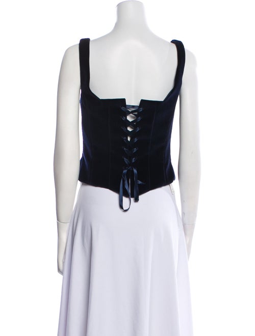 Ralph Lauren Black Label Square Neckline Sleeveless Crop Top