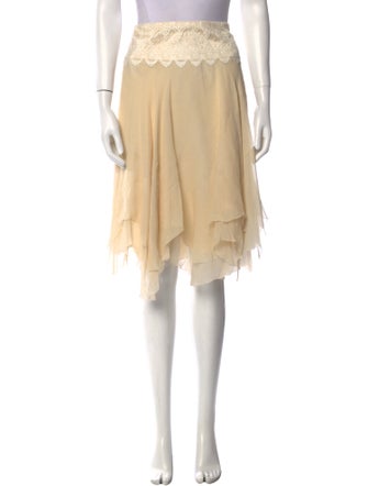 Ralph Lauren Black Label Silk Knee-Length Skirt