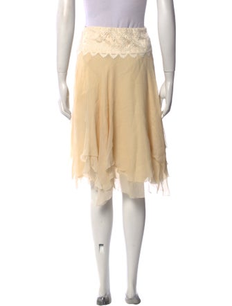 Ralph Lauren Black Label Silk Knee-Length Skirt