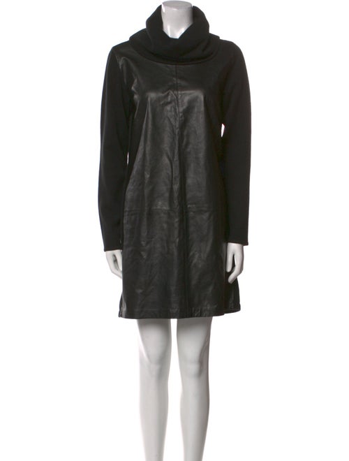 Ralph Lauren Black Label Leather Knee-Length Dress