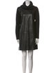 Ralph Lauren Black Label Leather Knee-Length Dress