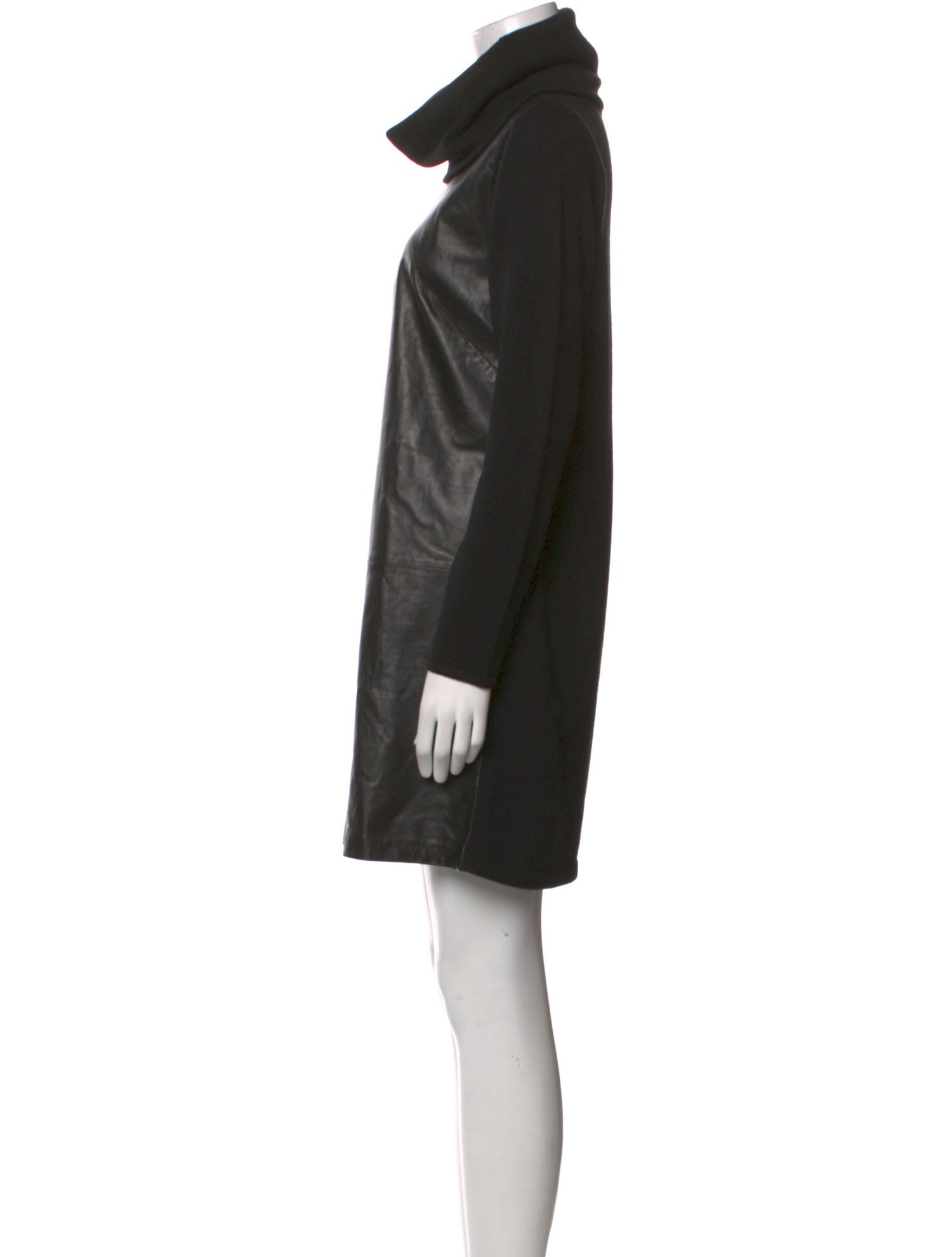 Ralph Lauren Black Label Leather Knee-Length Dress