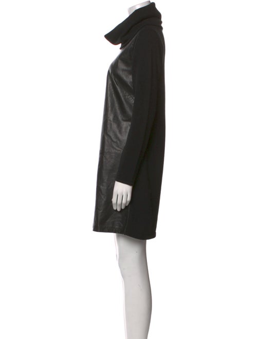 Ralph Lauren Black Label Leather Knee-Length Dress