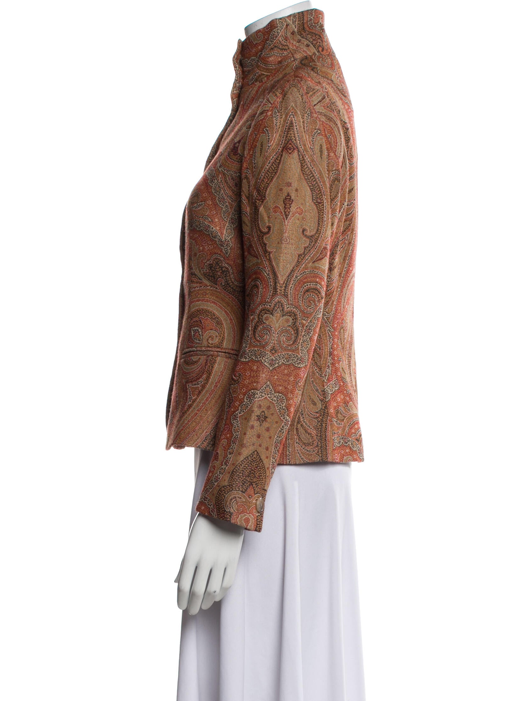 Ralph Lauren Black Label Wool Paisley Print Evening Jacket