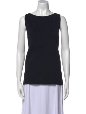Ralph Lauren Black Label Scoop Neck Sleeveless Top
