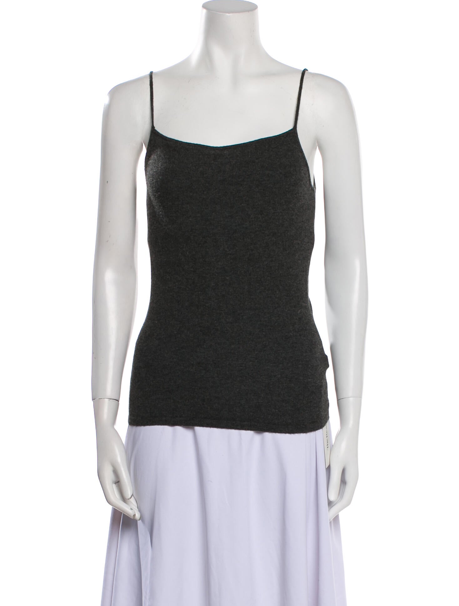 Ralph Lauren Black Label Cashmere Square Neckline Top