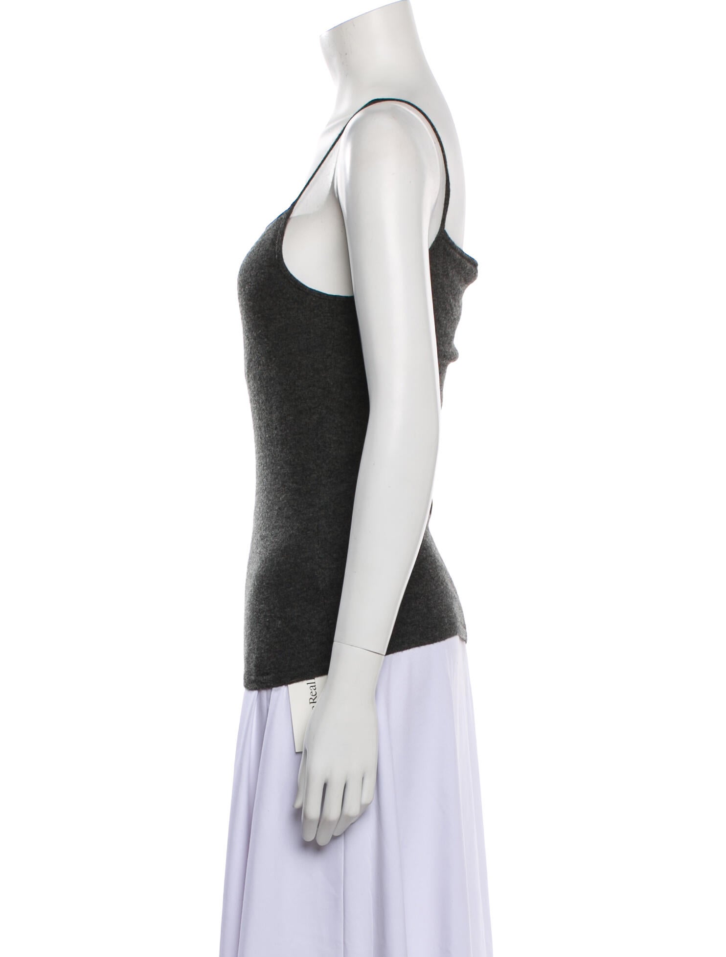 Ralph Lauren Black Label Cashmere Square Neckline Top