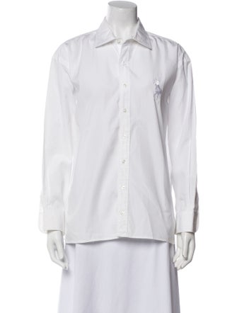 Ralph Lauren Black Label Long Sleeve Button-Up Top