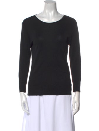 Ralph Lauren Black Label Scoop Neck Long Sleeve Top