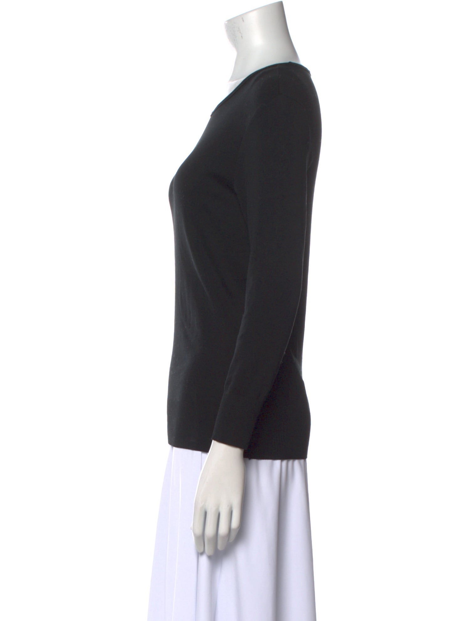 Ralph Lauren Black Label Scoop Neck Long Sleeve Top