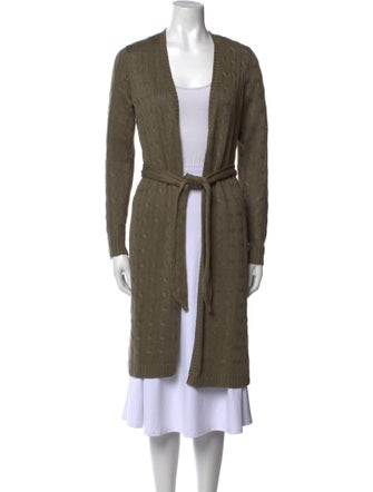 Ralph Lauren Black Label Linen Open Front Sweater