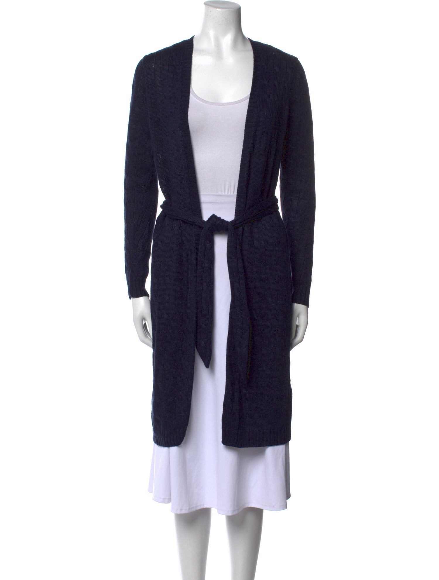 Ralph Lauren Black Label Linen Open Front Sweater