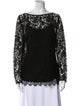 Ralph Lauren Black Label Lace Pattern Bateau Neckline Tunic