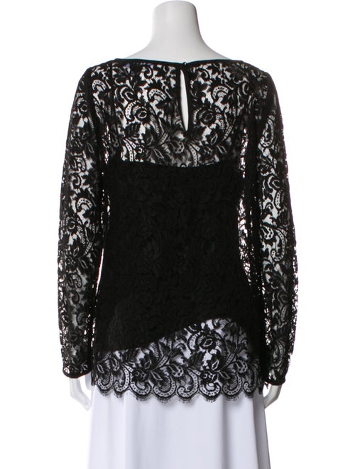 Ralph Lauren Black Label Lace Pattern Bateau Neckline Tunic