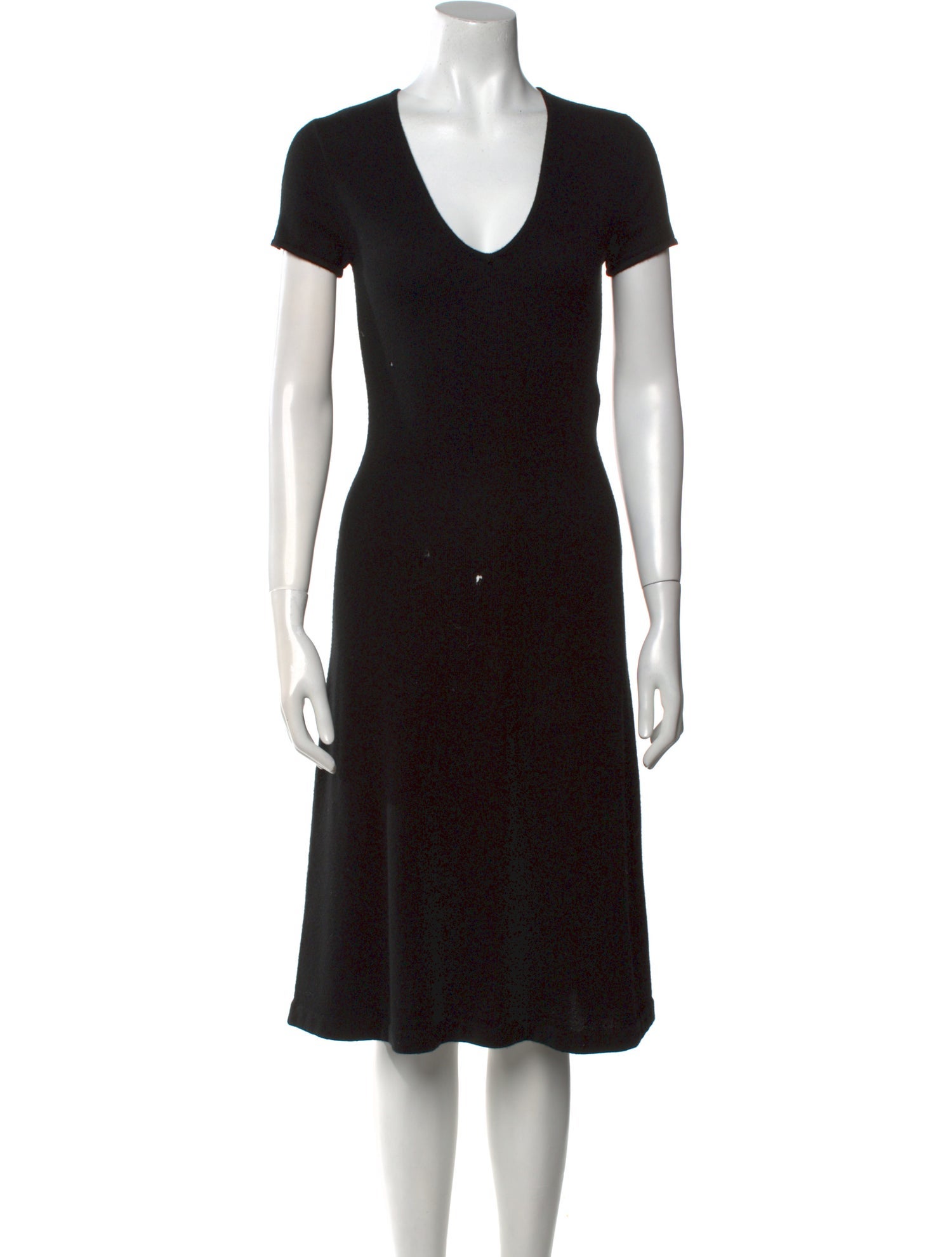 Ralph Lauren Black Label Cashmere Midi Length Dress
