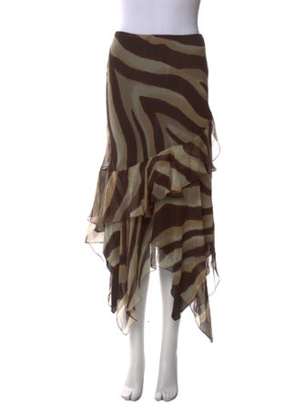 Ralph Lauren Black Label Silk Midi Length Skirt