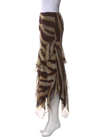 Ralph Lauren Black Label Silk Midi Length Skirt