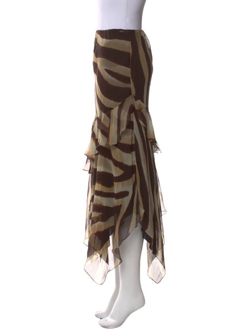 Ralph Lauren Black Label Silk Midi Length Skirt