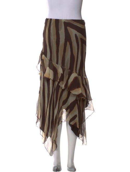 Ralph Lauren Black Label Silk Midi Length Skirt