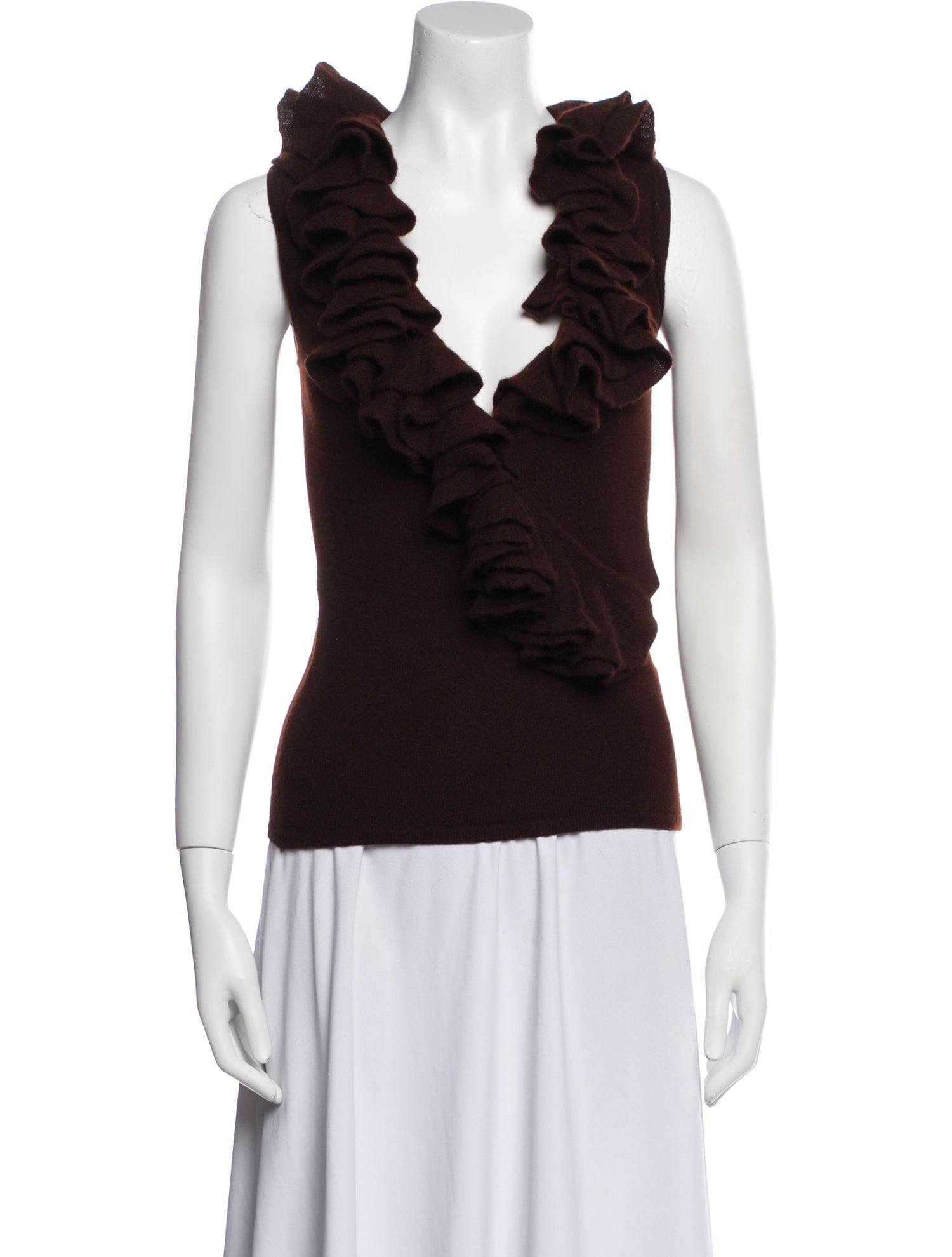 Ralph Lauren Black Label Cashmere V-Neck Top