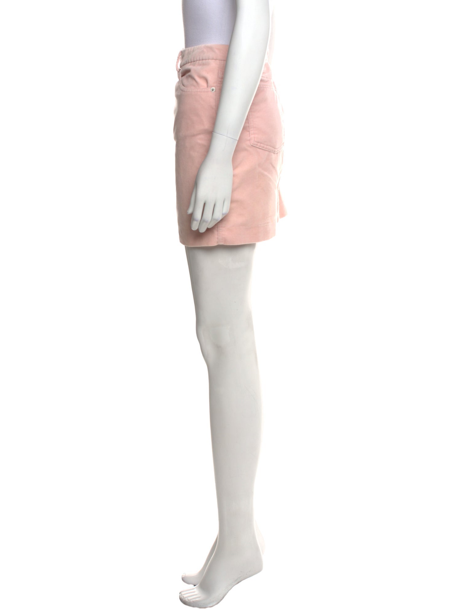 Ralph Lauren Black Label Leather Trim Embellishment Mini Skirt