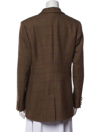 Ralph Lauren Black Label Wool Plaid Print Blazer