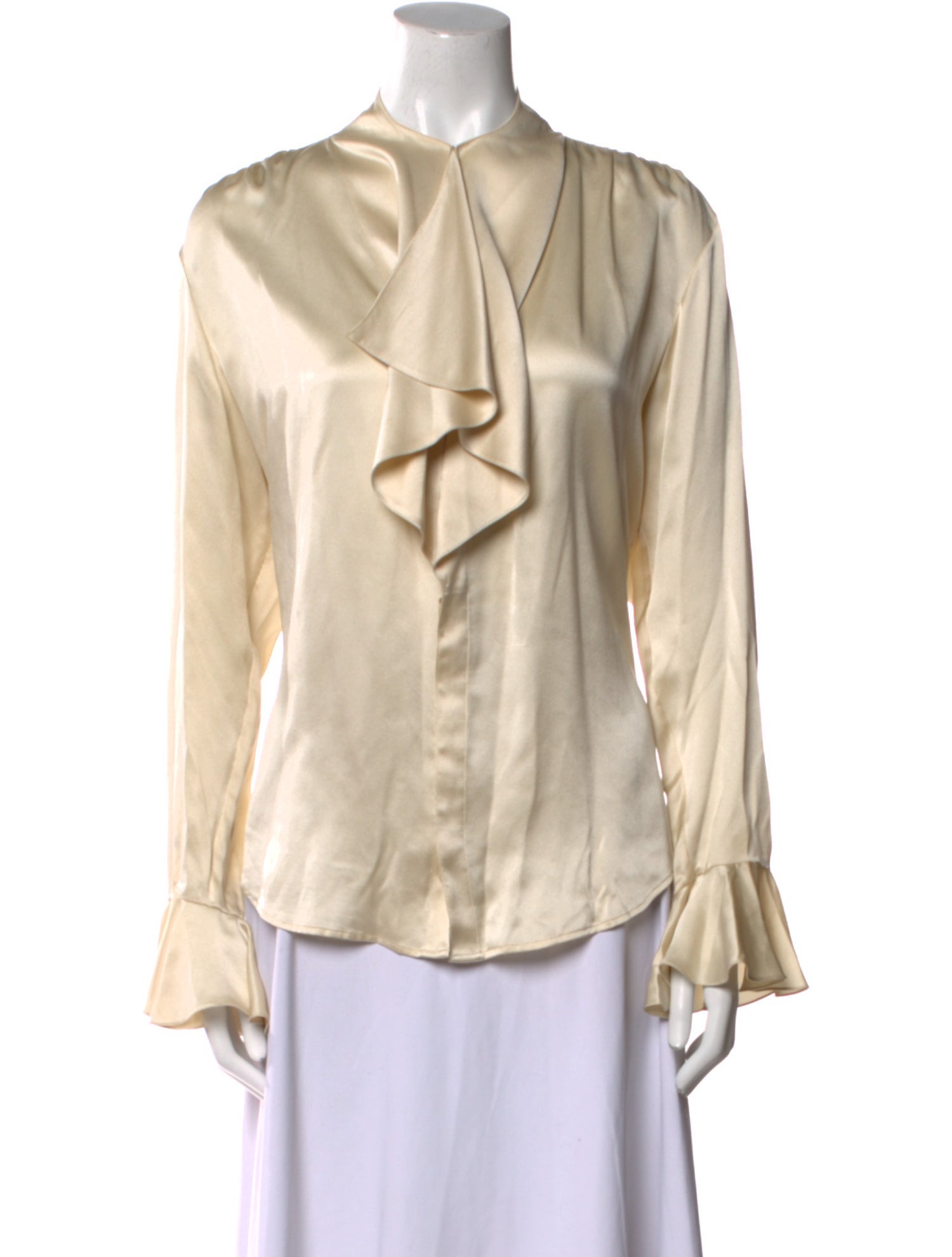 Ralph Lauren Black Label Silk Crew Neck Blouse
