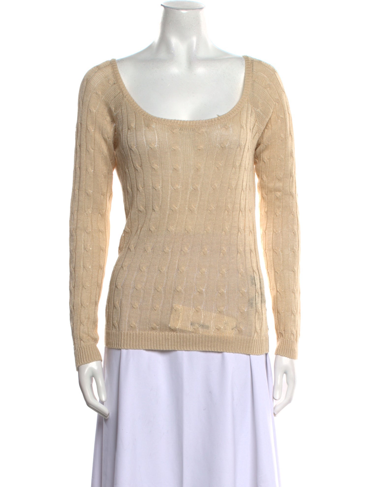 Ralph Lauren Black Label Linen Scoop Neck Sweater