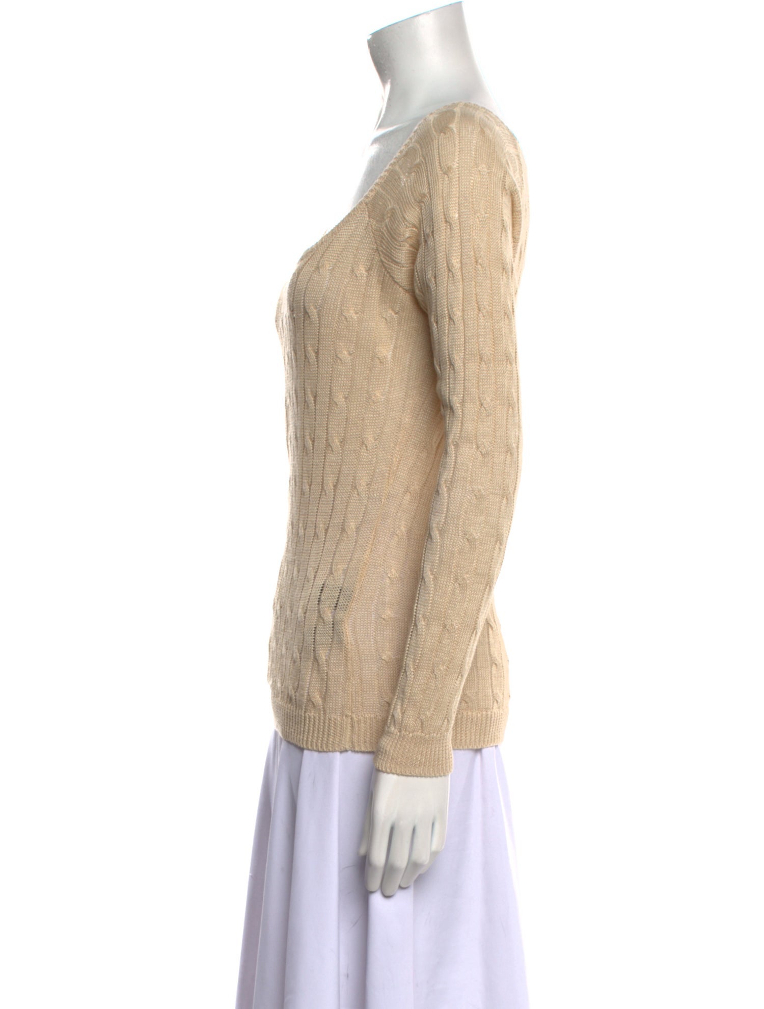 Ralph Lauren Black Label Linen Scoop Neck Sweater