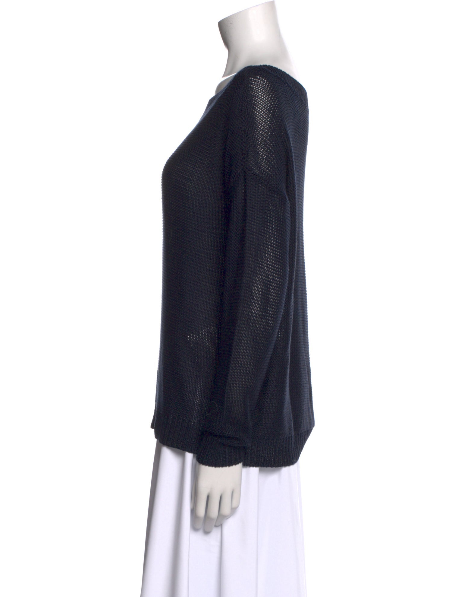 Ralph Lauren Black Label Silk Bateau Neckline Sweater